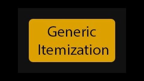 Generic Itemization - Inventory Component