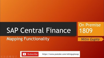 SAP Central Finance mapping functionality