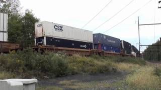 NS 905, 17G, CSX Q191-29, Q174-28, and SEPTA at Woodbourne, PA on 9/29/2010