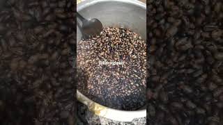 Roasting Castor beans to make Zahair Organics Jamaican Black Castor Oil.