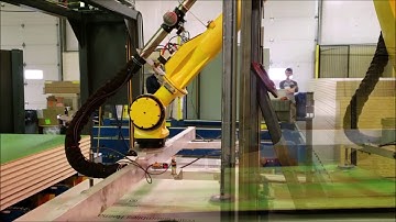 Right Stuff Equipment. Robot lamination of construction boards and foam