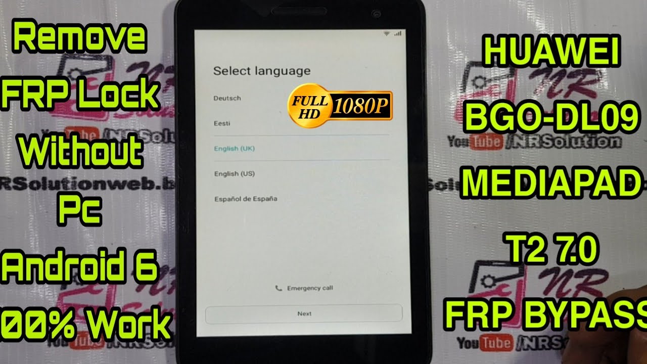 New Update Huawei Media Tab T2 7.0 BGO-DL09 FRP Bypass Without Pc Android 6 New Method 2020