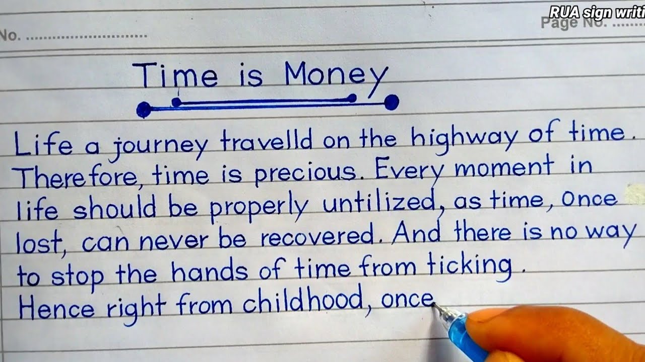 time is money essay in simple english