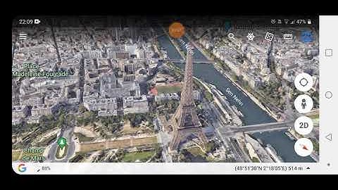 Eiffel Tower Paris city tour / France city / Google Earth 3D maps