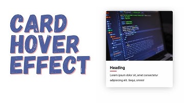 Design Animated Card Hover Effect Using HTML and CSS