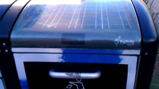 Trash Bin Compacts by "Solar Energy!"