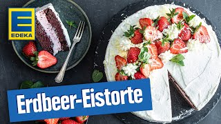 Erdbeer Eistorte I Eisspeise Rezept