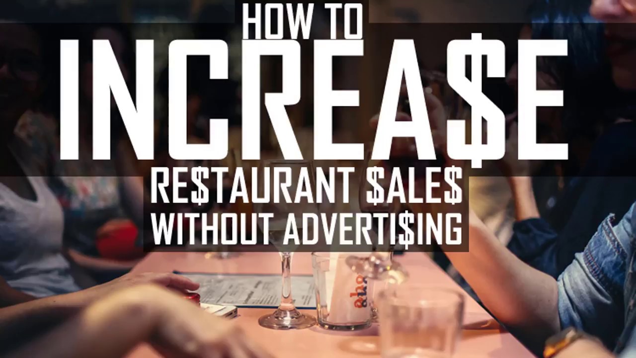 How to increase restaurant sales without advertising - YouTube