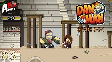 DAN the MAN - Gameplay #3  Stage 8: Level 2-1 + BOSS (Android)