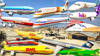 GTA V Every McDonnell Douglas Airplanes Sandy Shores Airfield Best Longer Crash and Fail Compilation