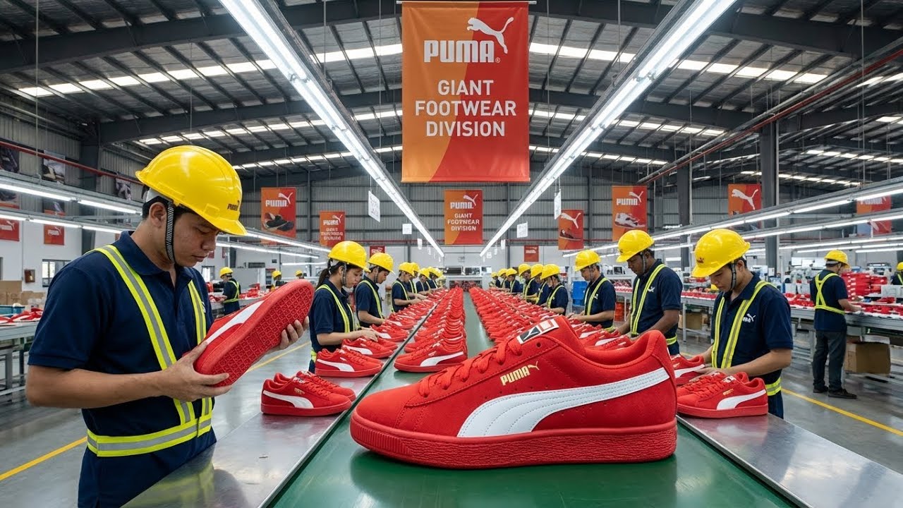 Inside the PUMA Factory - How 10,000 Sneakers Are Made Every Day!