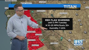 Red Flag Warning In Effect For NorCal Through Tuesday