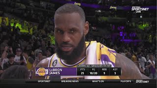 LeBron James talks after Los Angeles Lakers beat Memphis Grizzlies 111-101