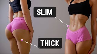 Get THICK BOOTY &amp; SLIM WAIST Challenge - Floor Only, No Squats, No Equipment, At Home Workout