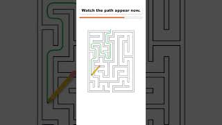 Satisfying Maze Solution Reveal: Watch the Pencil Find the Path