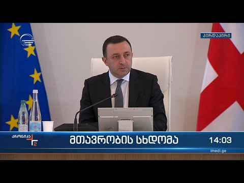 მთავრობის სხდომა  - პრემიერ მინისტრის განცხადება