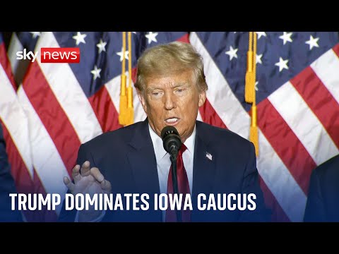 United states: donald trump easily wins iowa caucus