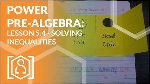 Power Pre Algebra - Lesson 5.4 (Solving Inequalities)
