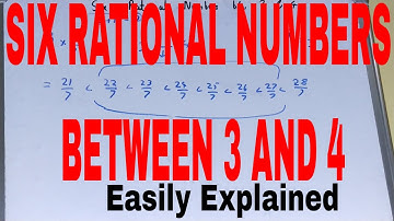 Six rational numbers between 3 and 4|Insert six rational numbers between 3 and 4|Rational numbers