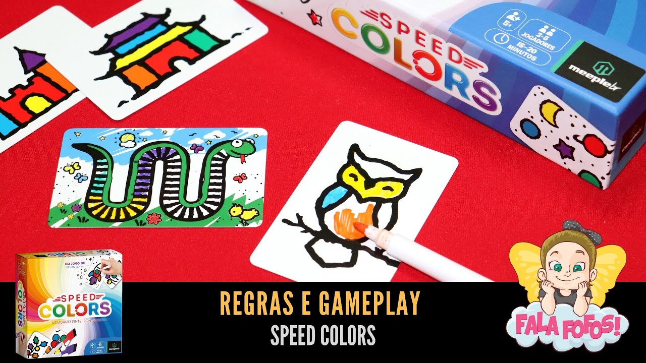 Place Games Speed Colors Jogo de Cartas Meeple BR