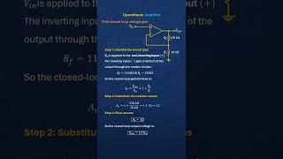 How to calculate Closed loop voltage gain of Non Inverting Op Amp with Rf 110k and Ri 10k #opamp