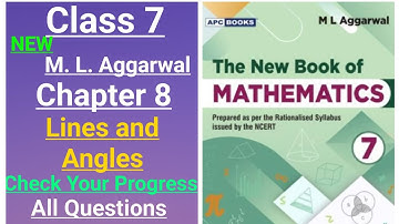 ml aggarwal class 7 math chapter 8(Lines & Angles)Check Your Progress -The New Book of Mathematics