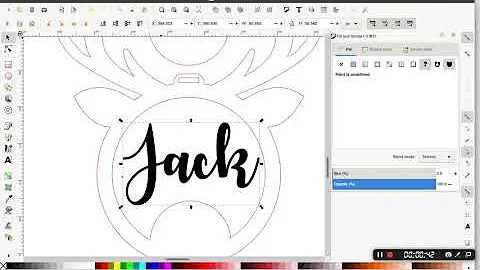 How to weld a name to an ornament on Inkscape - Laser Cutting