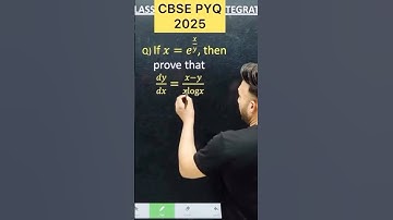 If x = e^(x/y) then prove  dy/dx = (x-y)/x log x is #cbse2026 #maths #cbse #class12maths#cbse2026