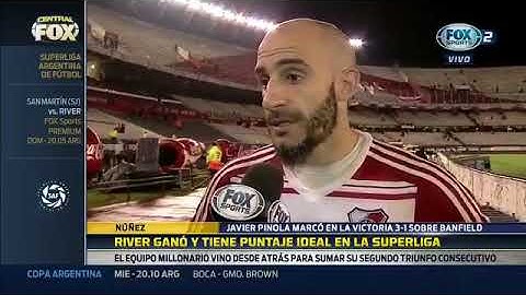 Palabras de Pinola después de River 3-1 Banfield