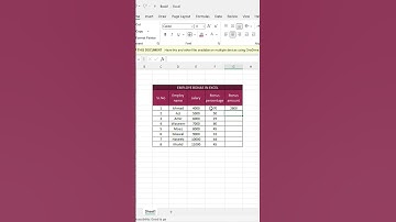 How to Calculate Employee Bonus in Excel