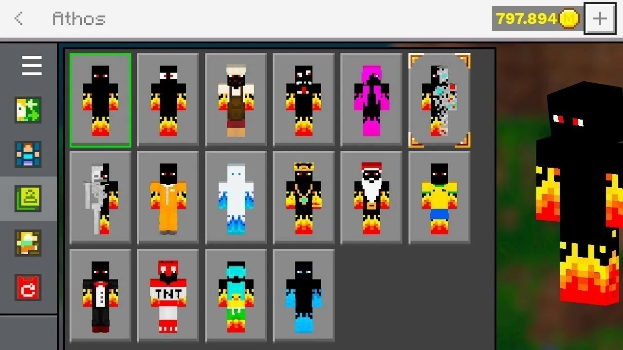 Como obtener todas las skins de ATHOS en el CELULAR en MINECRAFT - YouTube