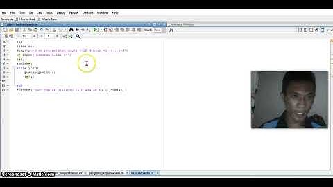 Program Penjumlahan Bilangan 1-20 menggunakan aplikasi MATLAB