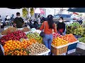 A Walk Around Old Ta Khmao Market, Cambodian Morning Food Market Scenes