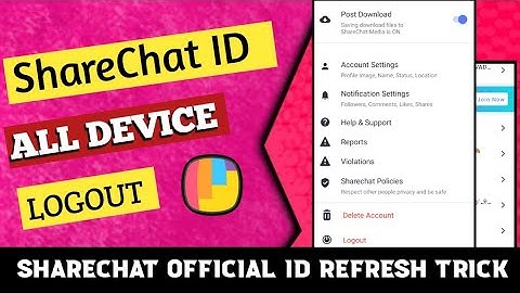 Sharechat ID All Device Logout 1Mint Me// New ID Refresh Trick // Raaj Tech