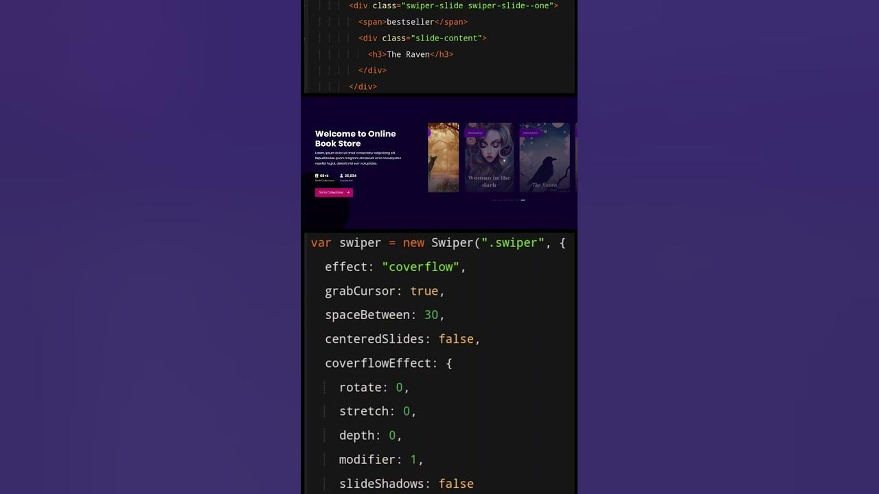 how to make swiper slider using html css and js | creating carousel ...