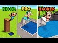Minecraft  pool noob vs pro vs hacker