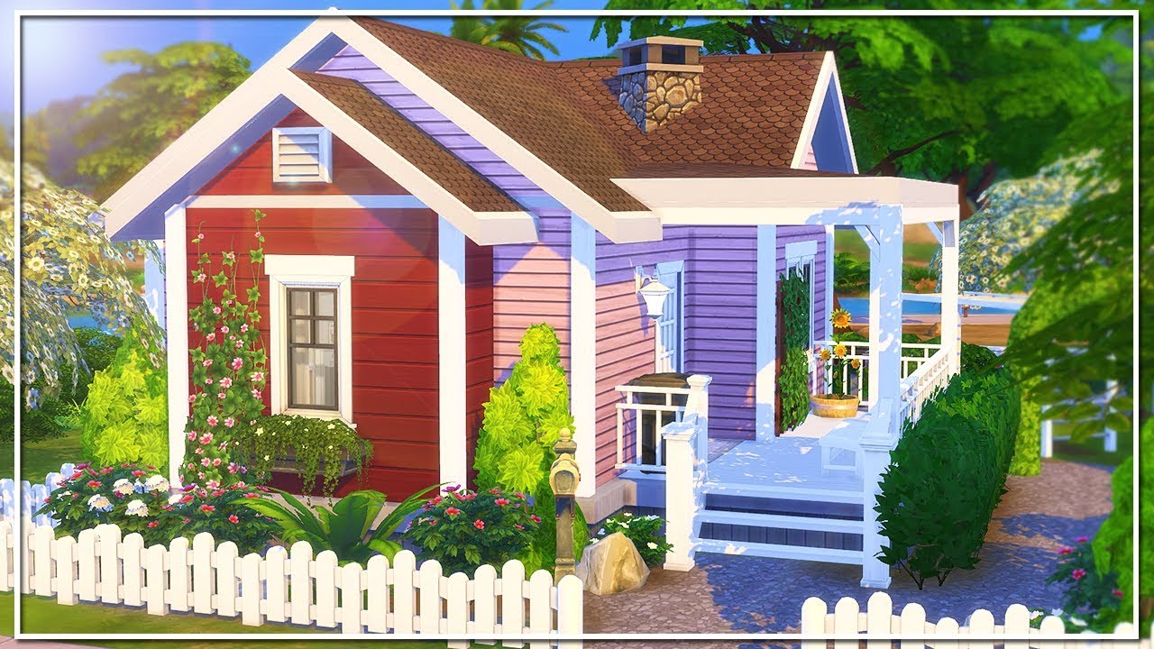 TINY SINGLE MOM HOME || The Sims 4: Speed Build (NO CC) - YouTube