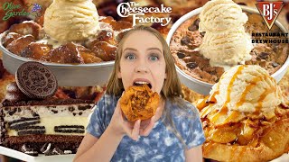 EPIC RESTAURANT DESSERT CHEAT DAY | OREO CHEESECAKE, MONKEY BREAD, COOKIES AND ICE CREAM + MORE!