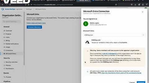 Connect Azure DevOps Organization to Microsoft Entra ID