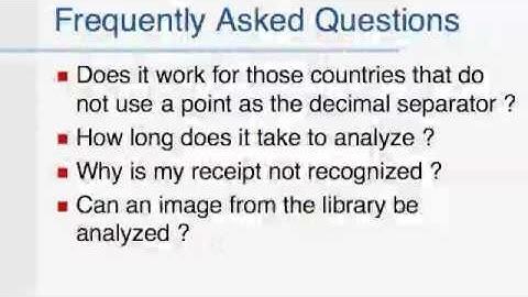 OCR in XpenseTracker