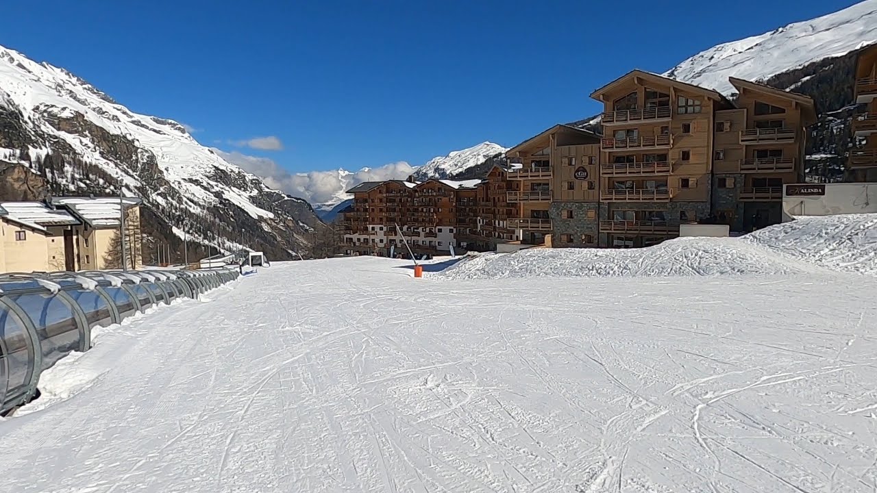Green Buis Slope to L'Altaviva Hotel Tignes | Ski-In Access | GoPro POV ...