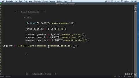 6  Creating the Frond End comment insert query - CMS COMMENTS - PHP COURSE CMS PROJECT