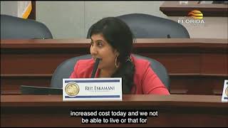 Rep. Eskamani Debates in Favor of Renter Protections