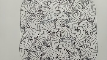 How to draw a Complex Zentangle Paradox / Zentangle Pattern for Beginners