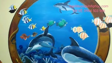 VẼ TRANH 3D CÁ HEO TẠI BÌNH XUYÊN VĨNH PHÚC 0964 503 986