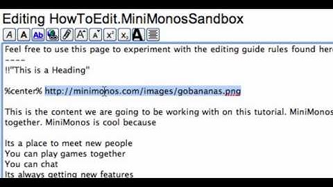 MiniMonos Wiki - How to add an image