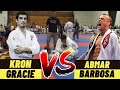 Kron gracie jiu jitsu match vs  abmar barbosa  pan ams brown belt