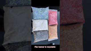 Flex banner is recyclable, Can be separated.Pvc and fiber can be reused.pvcFloor, sole, paper making