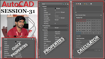 AutoCAD Hindi Session -31 || Quick Properties | Calculator in Autocad