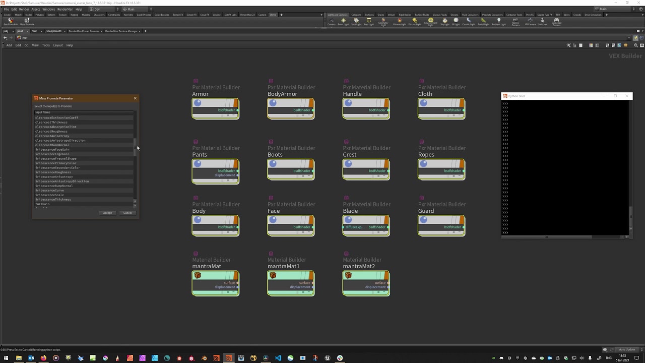 Houdini Mass VOP Promote Custom Python Shelf Tool - YouTube